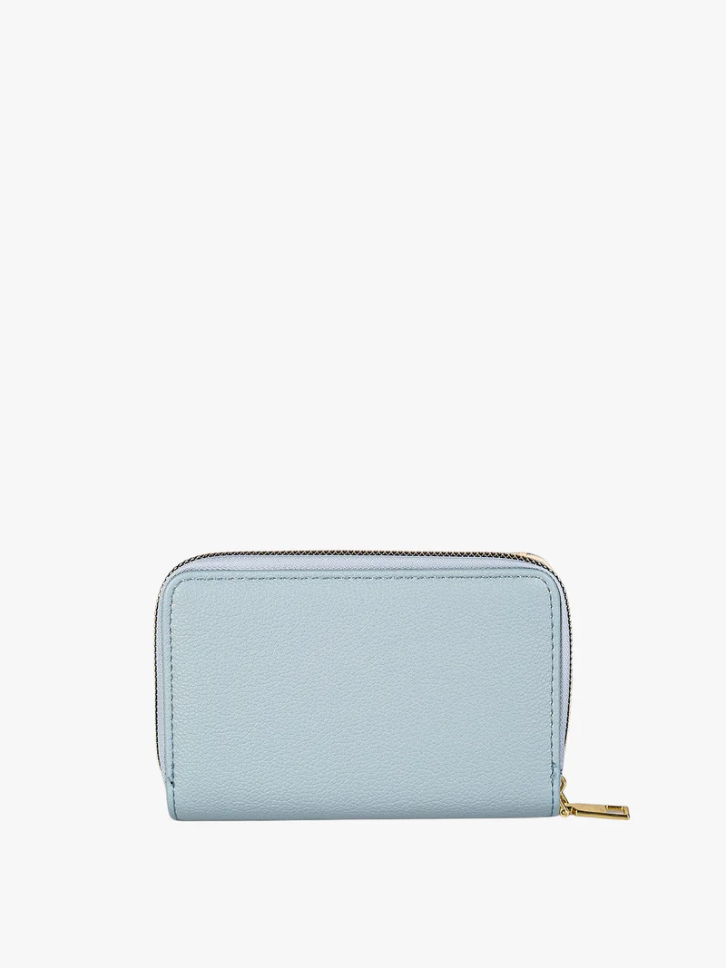 Portafoglio da donna con stampa monogramma - azzurro