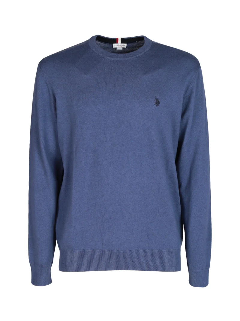 Pullover uomo in misto cotone e cashmere - jeans
