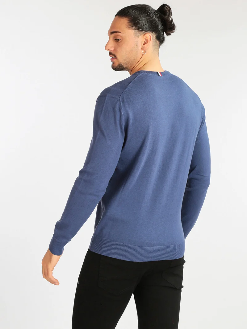 Pullover uomo in misto cotone e cashmere - jeans