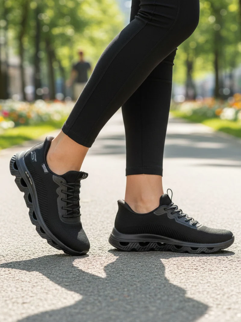 BOBS ARC WAVES Sneakers donna glide-step - nero