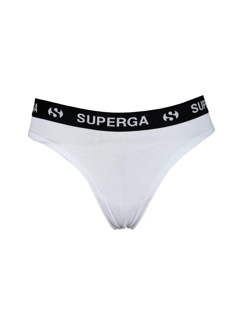 Brasiliana donna sportiva in cotone - bianco
