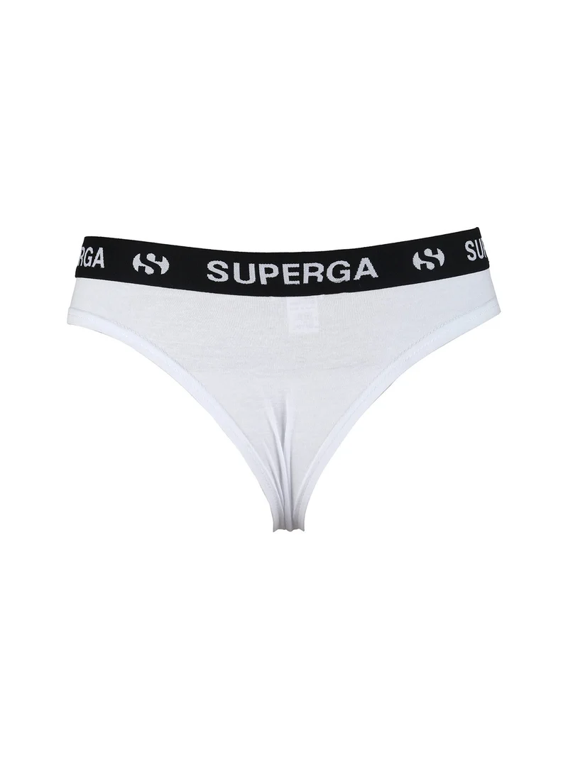 Brasiliana donna sportiva in cotone - bianco