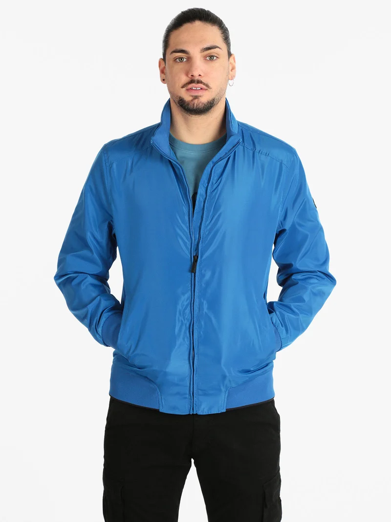 Giacca leggera da uomo con cerniera - blu