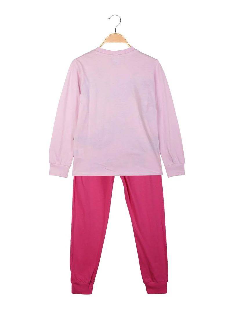 Minnie pigiama lungo in cotone bimba - rosa