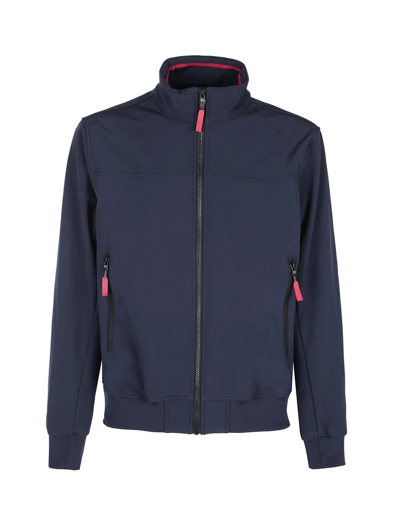 Giacca impermeabile da uomo con interno in pile - blu scuro