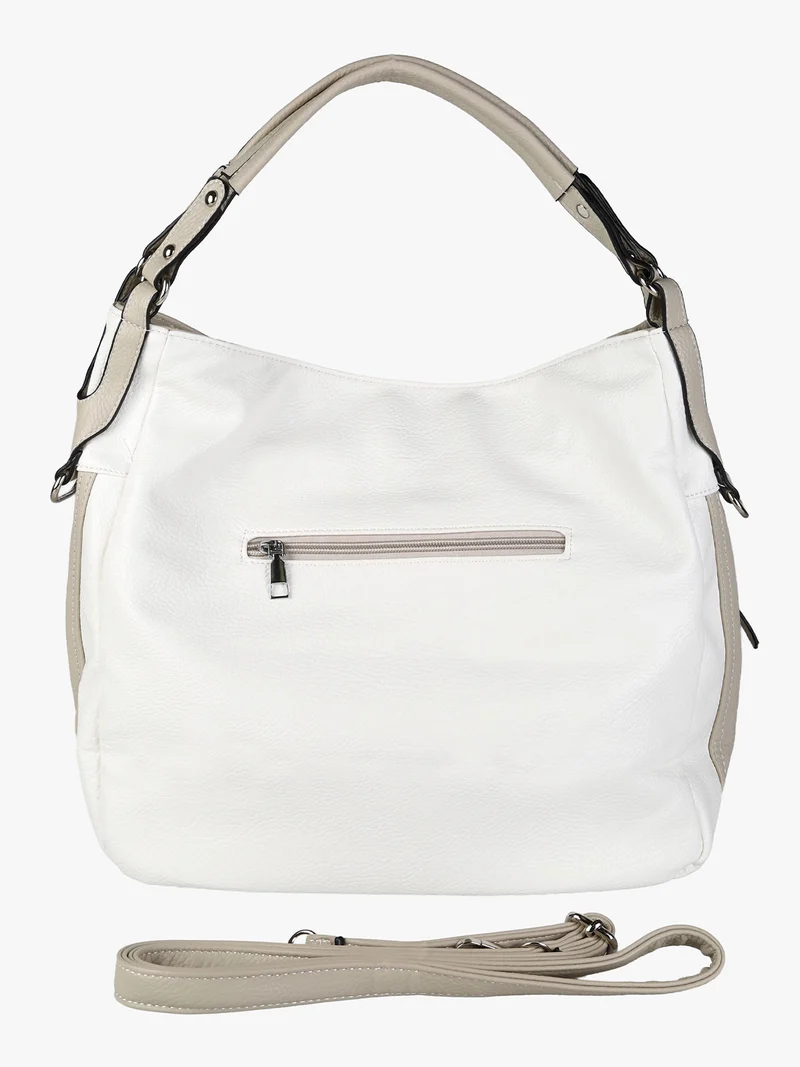 Borsa hobo da donna in ecopelle - bianco