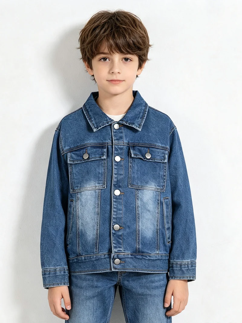 Giacca in jeans da bambino - blu