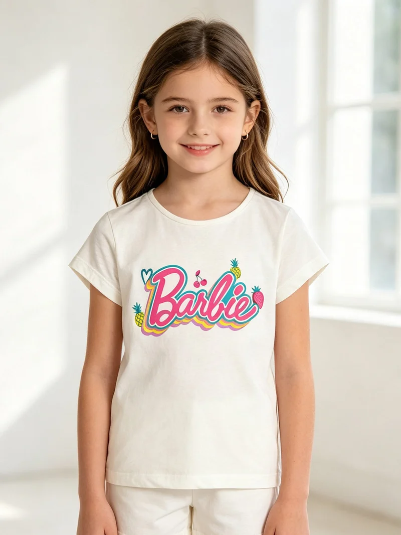 T-shirt da bambina con stampa - bianco