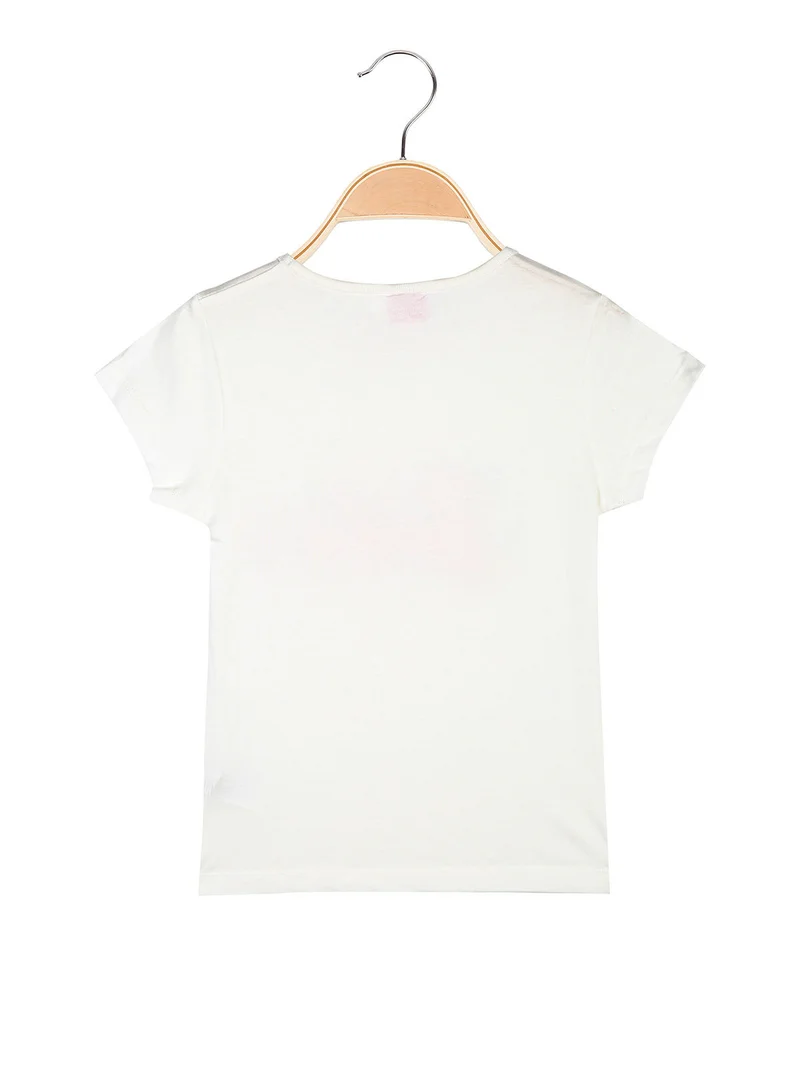 T-shirt da bambina con stampa - bianco