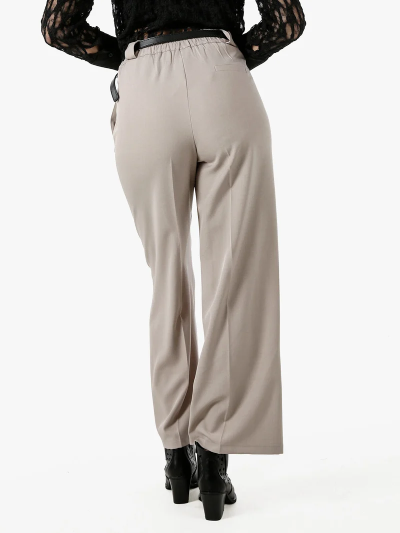 Pantaloni donna a palazzo - fango