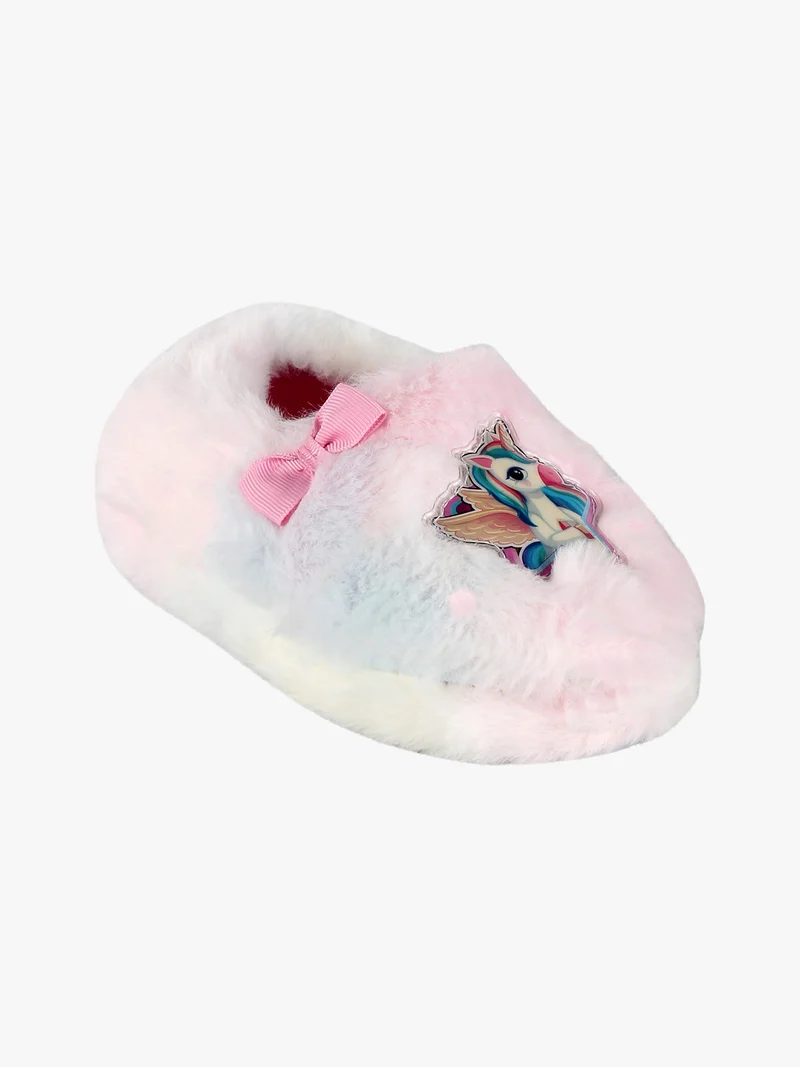 Pantofole chiuse pelose da bimba - rosa