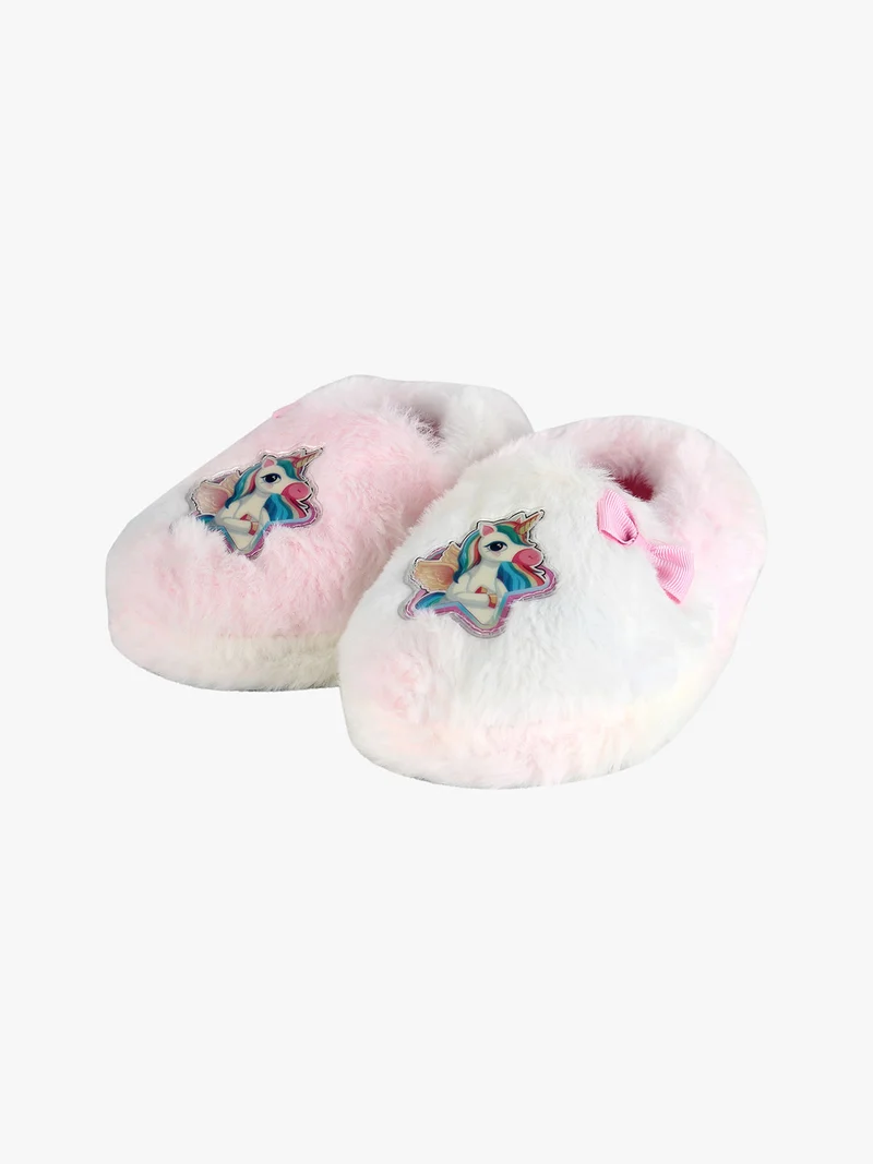 Pantofole chiuse pelose da bimba - rosa