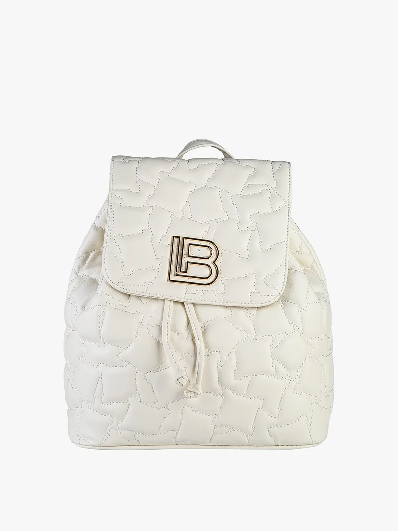 Zaino donna in ecopelle con pattina - bianco