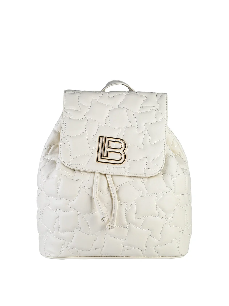 Zaino donna in ecopelle con pattina - bianco