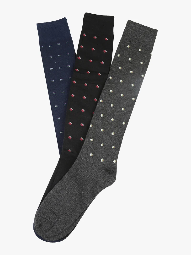 Confezione da 3 paia di calze lunghe uomo - nero