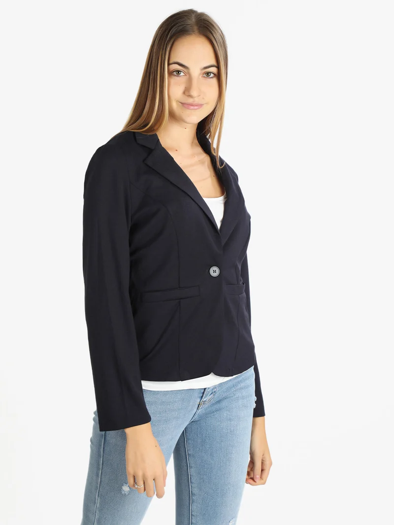 Blazer donna monobottone - blu scuro