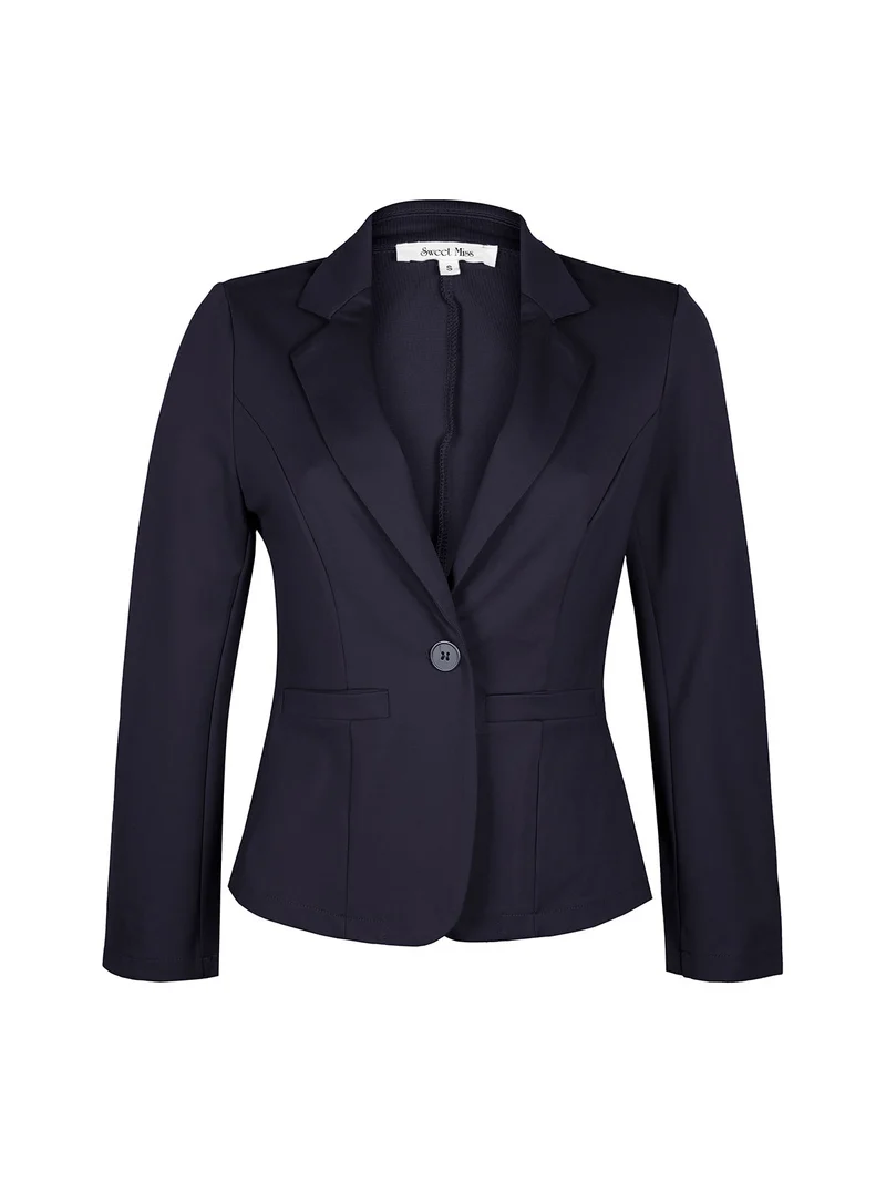 Blazer donna monobottone - blu scuro