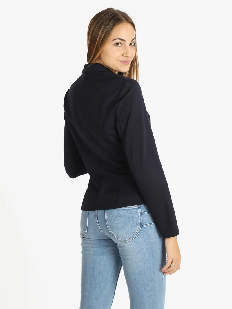 Blazer donna monobottone - blu scuro
