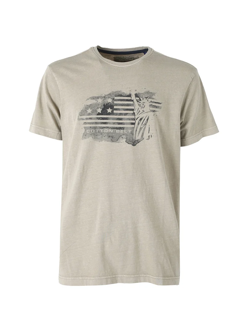 T-shirt da uomo in cotone con stampa - fango
