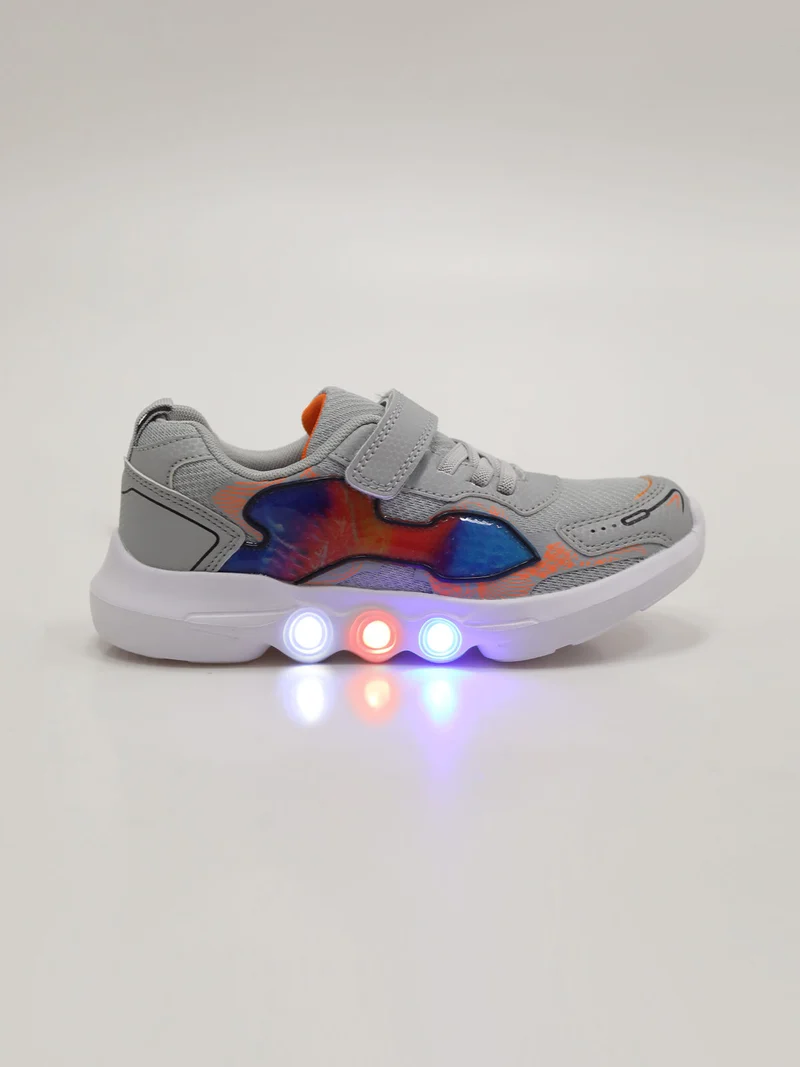 Sneakers da ragazzo con luci - grigio chiaro