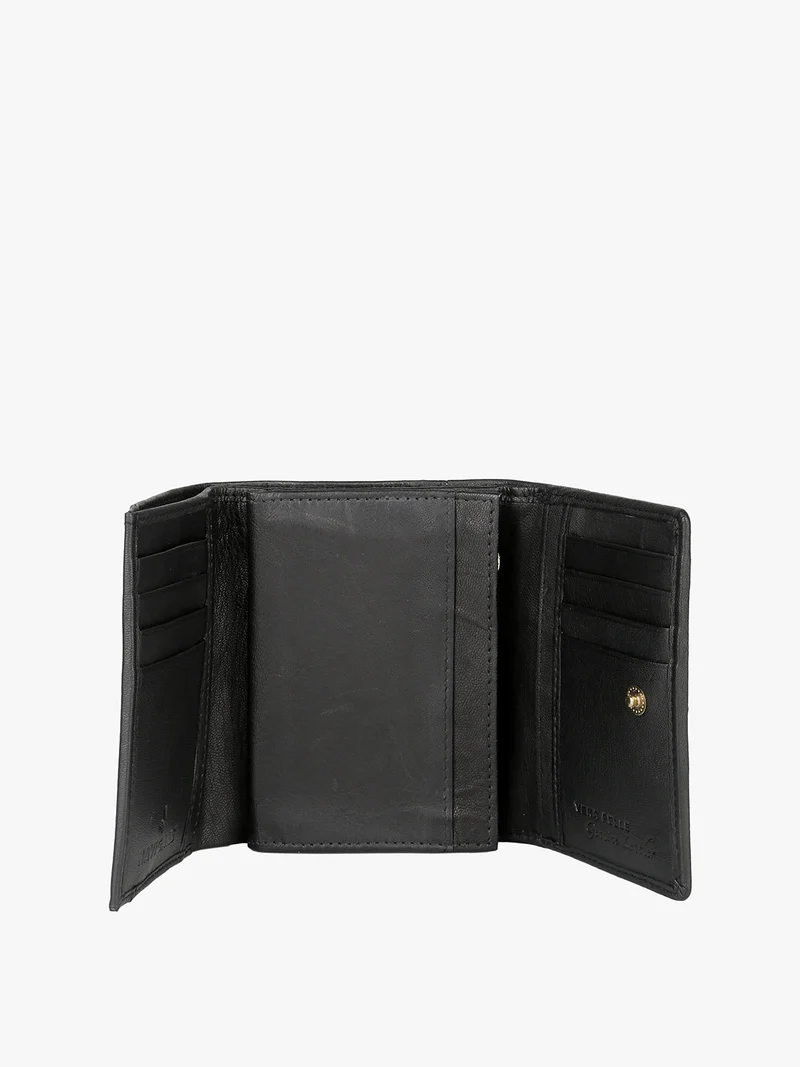 Portafoglio in pelle da donna - nero