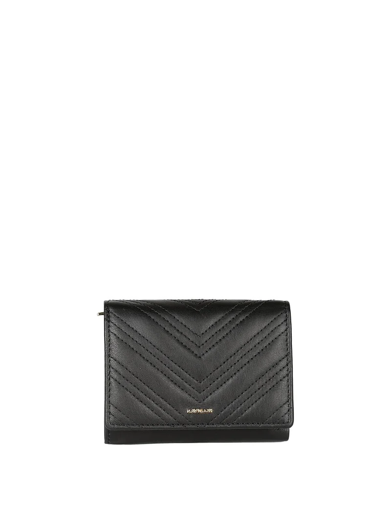 Portafoglio in pelle da donna - nero