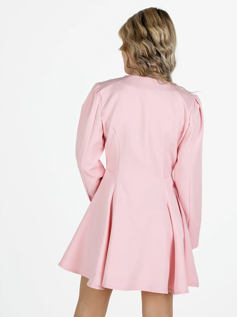Abito blazer da donna con bottoni doppiopetto - rosa