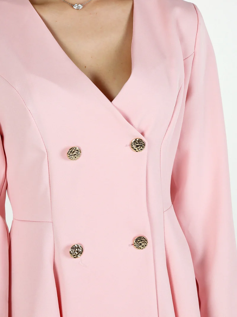 Abito blazer da donna con bottoni doppiopetto - rosa