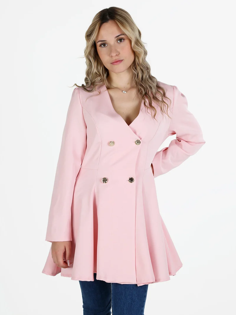 Abito blazer da donna con bottoni doppiopetto - rosa