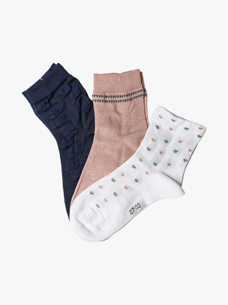 Confezione da 3 paia di calze corte da bambina - bianco