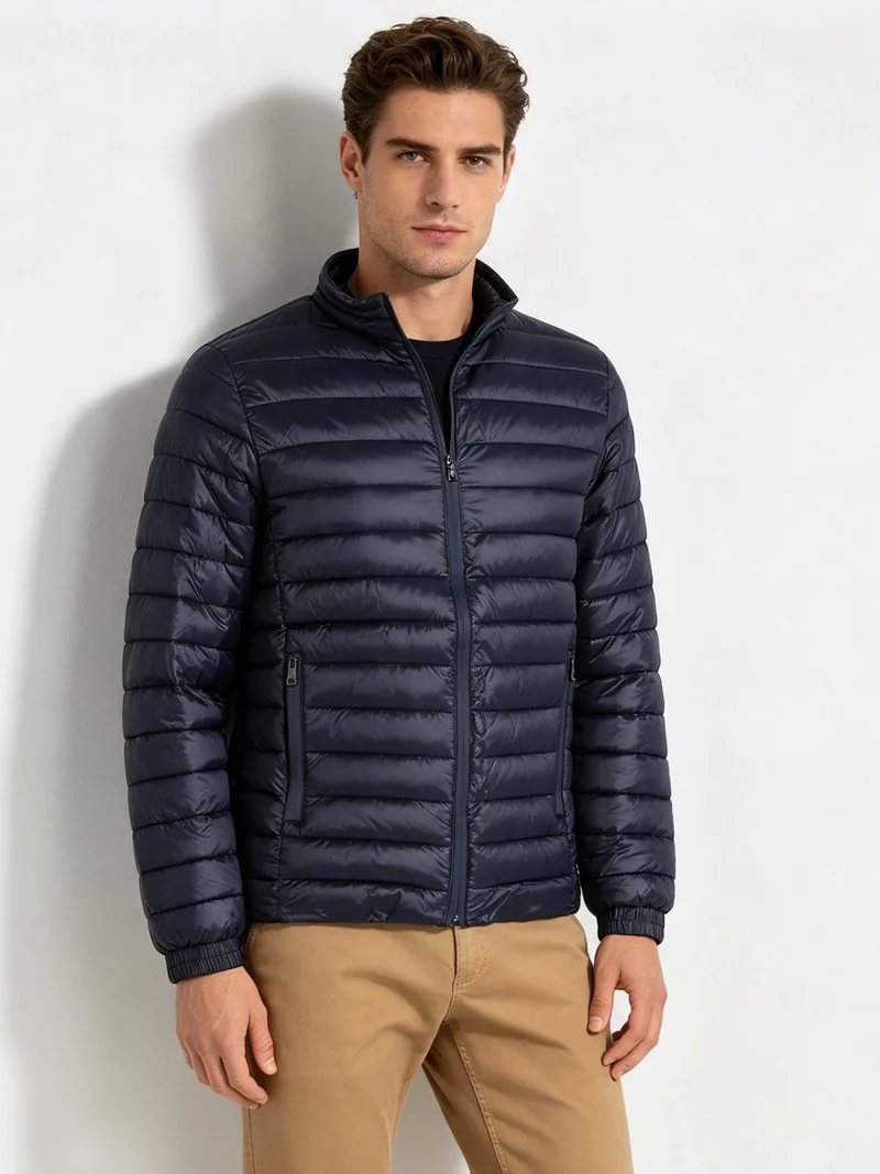 Giubbotto da uomo 100 grammi con zip - blu scuro