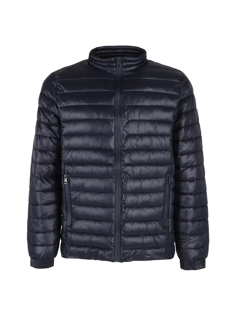 Giubbotto da uomo 100 grammi con zip - blu scuro