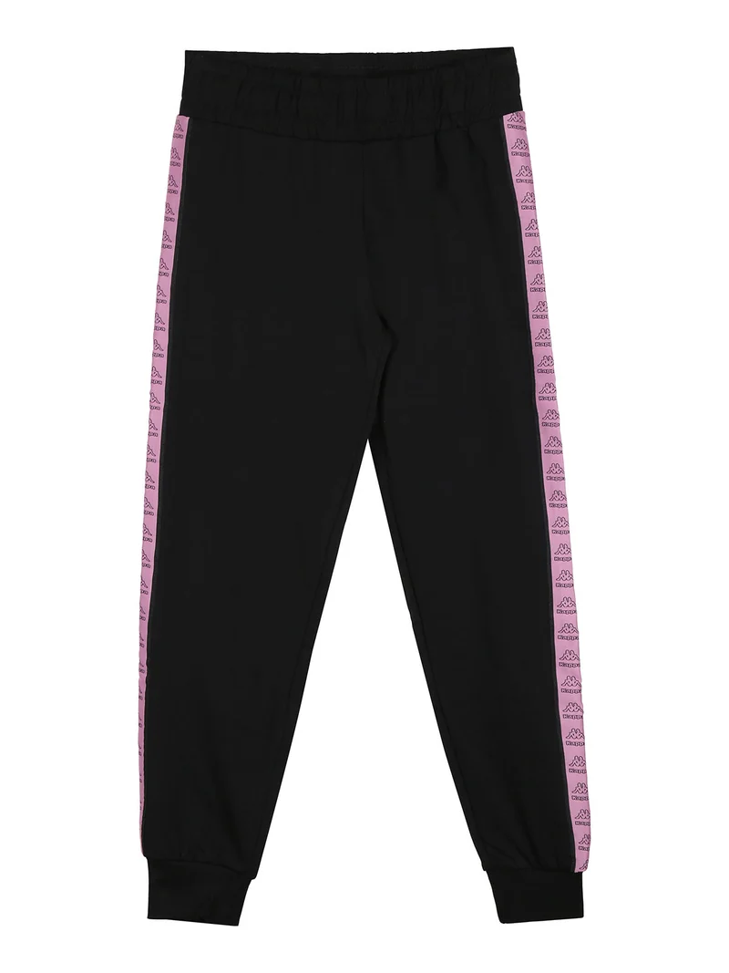 Completo da bambina 3 pezzi con felpa cropped e top con logo - nero